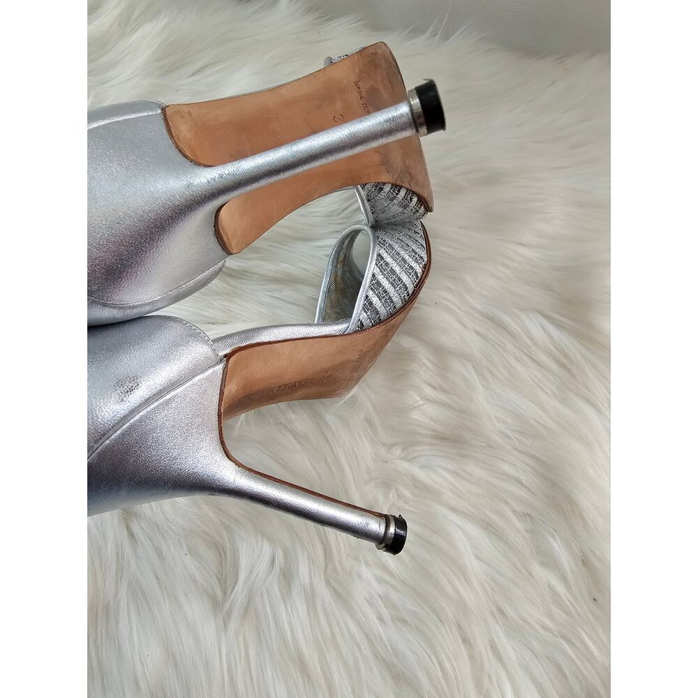 Manolo Blahnik ASTUTADO Silver Nappa Dorsay Heels Shoes dize 36.5 - Picture 5 of 8